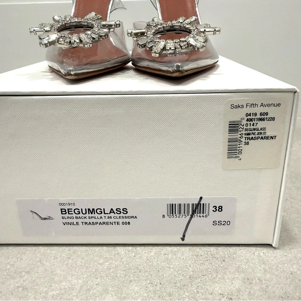 AMINA MUADDI Begum Glass sling heels - Picture 4 of 7